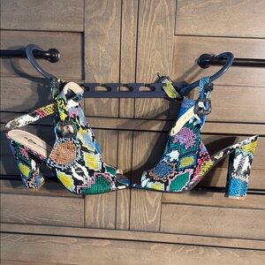 Colorful Snake Print Women Sandals